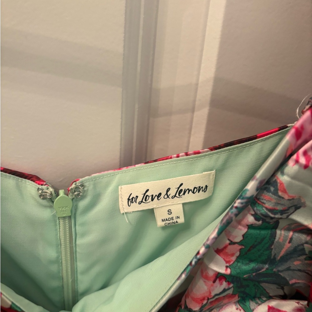 For Love & Lemons Robin Mini Dress in Mint - Picture 3 of 7